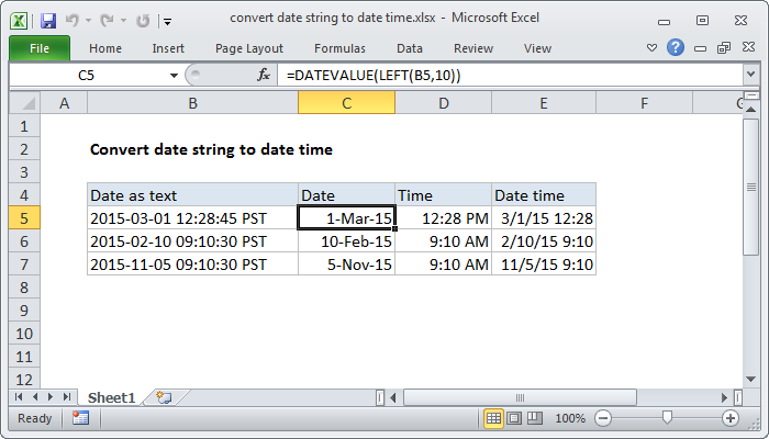 Online detect timedate format from date